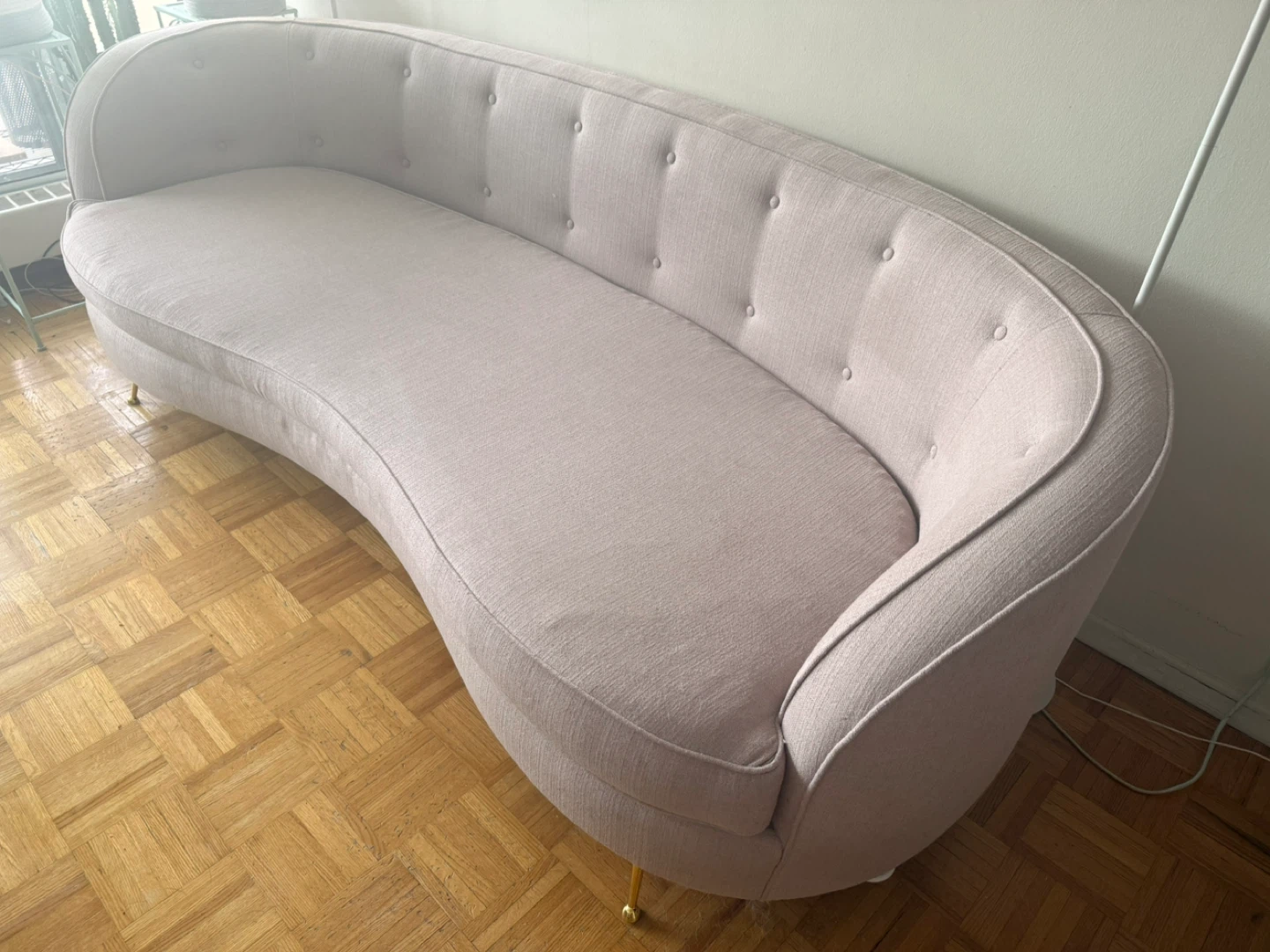 Curved Sofa - Light Pink - photo 3