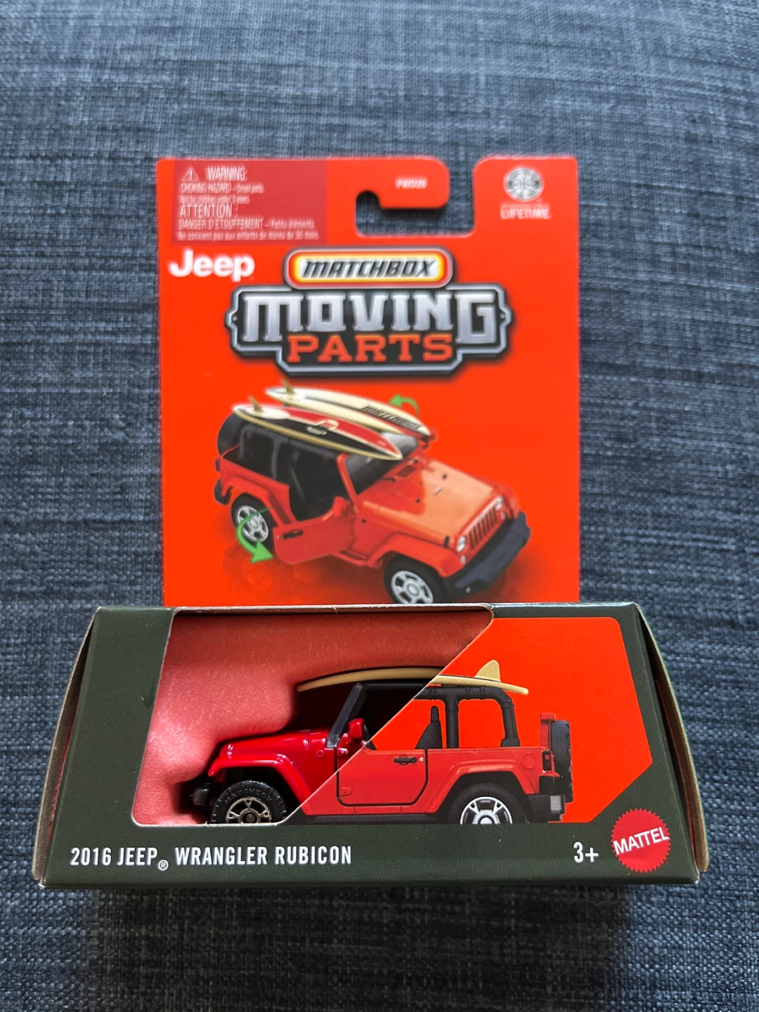 Matchbox Moving Parts 2016 Jeep Wrangler Rubicon Toy Car