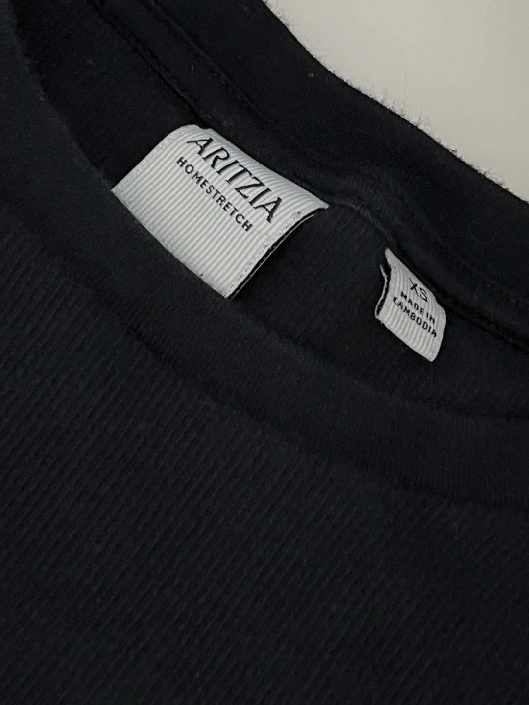 Aritzia Homestretch Black Ribbed Long Sleeve Top | Women - photo 4