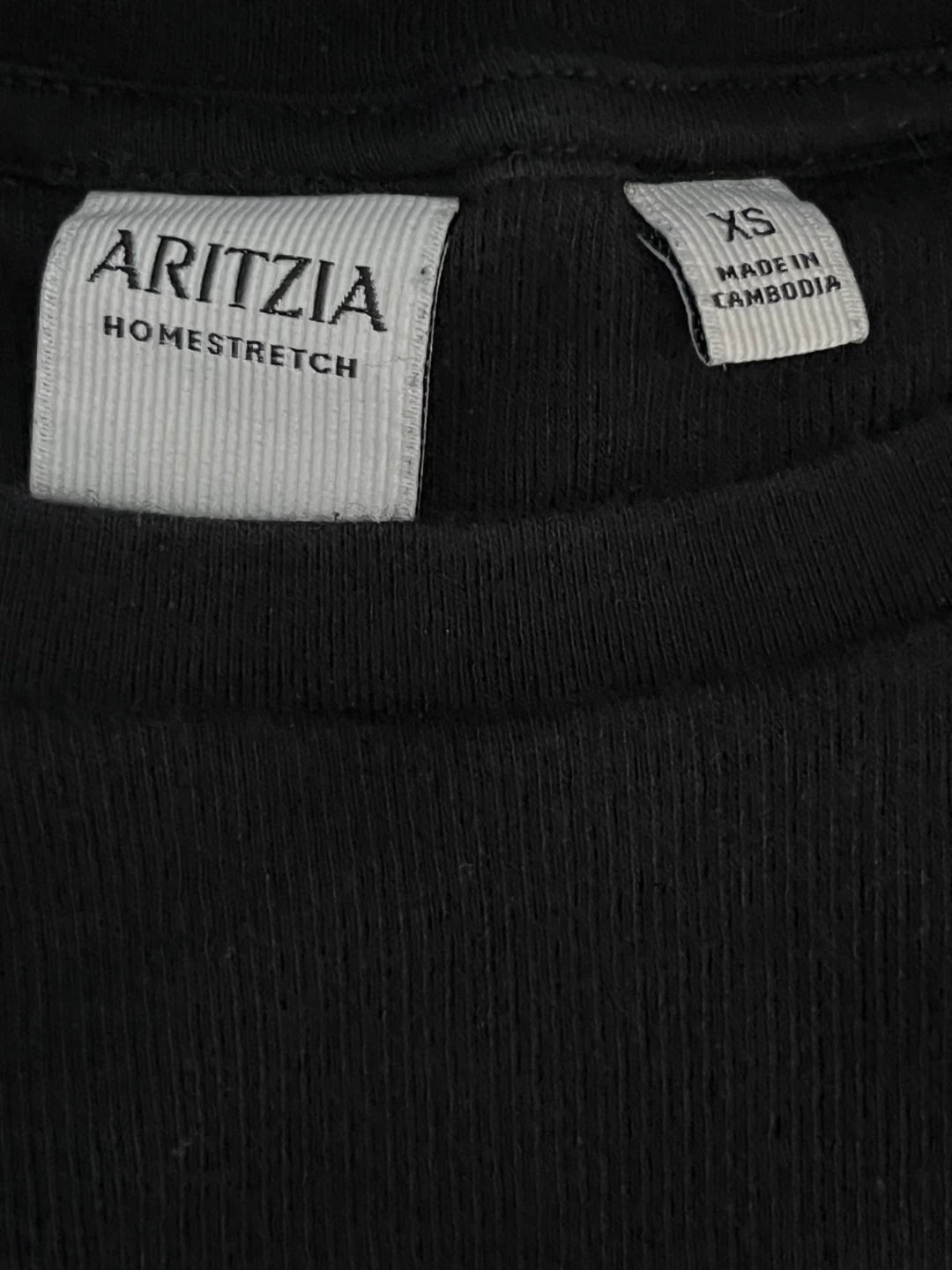 Aritzia Homestretch Black Ribbed Long Sleeve Top | Women - photo 2