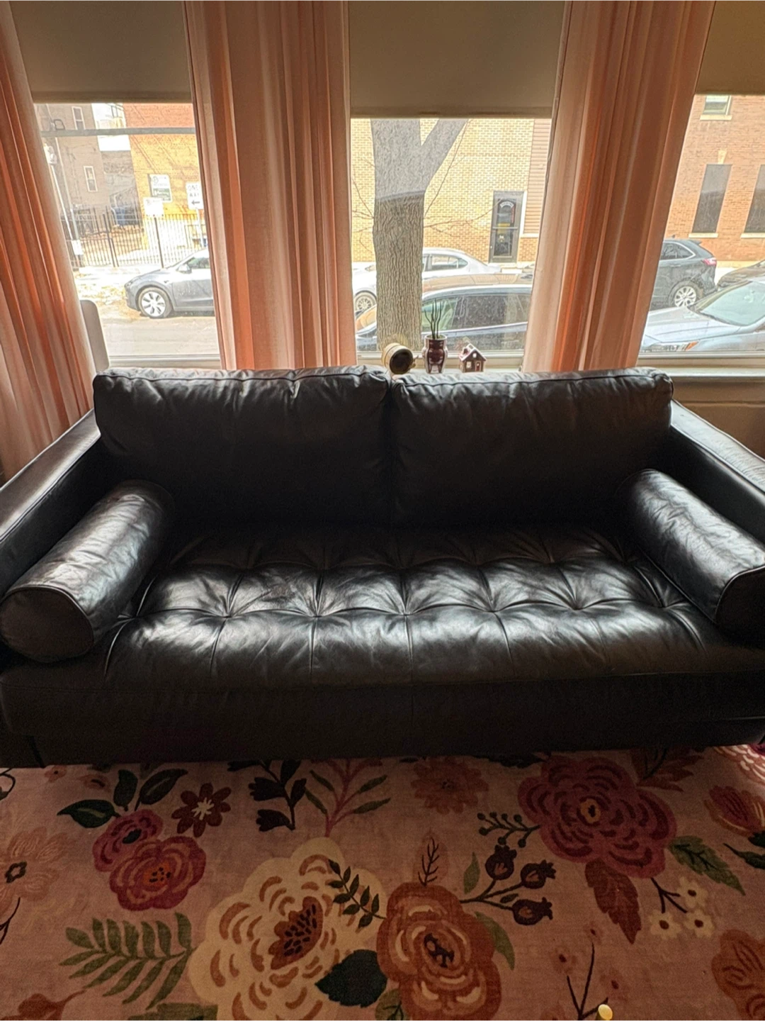 West Elm Dennes 💯 Italian Leather Sofa and Loveseat Set - photo 3