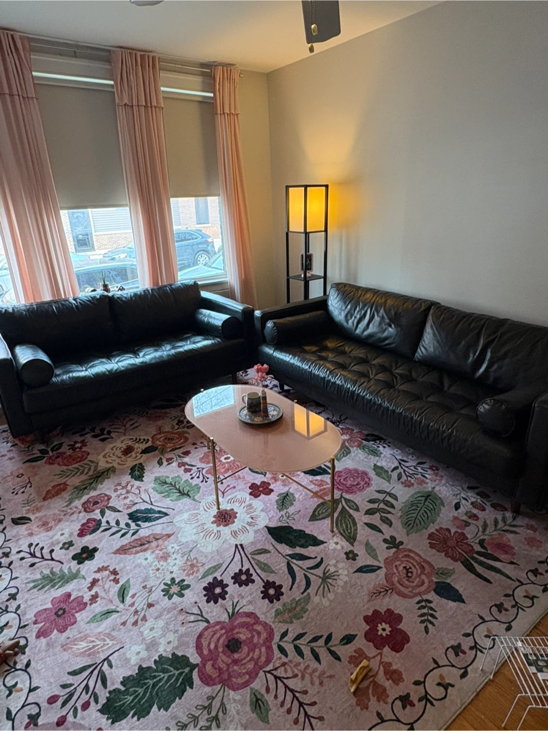 West Elm Dennes 💯 Italian Leather Sofa and Loveseat Set