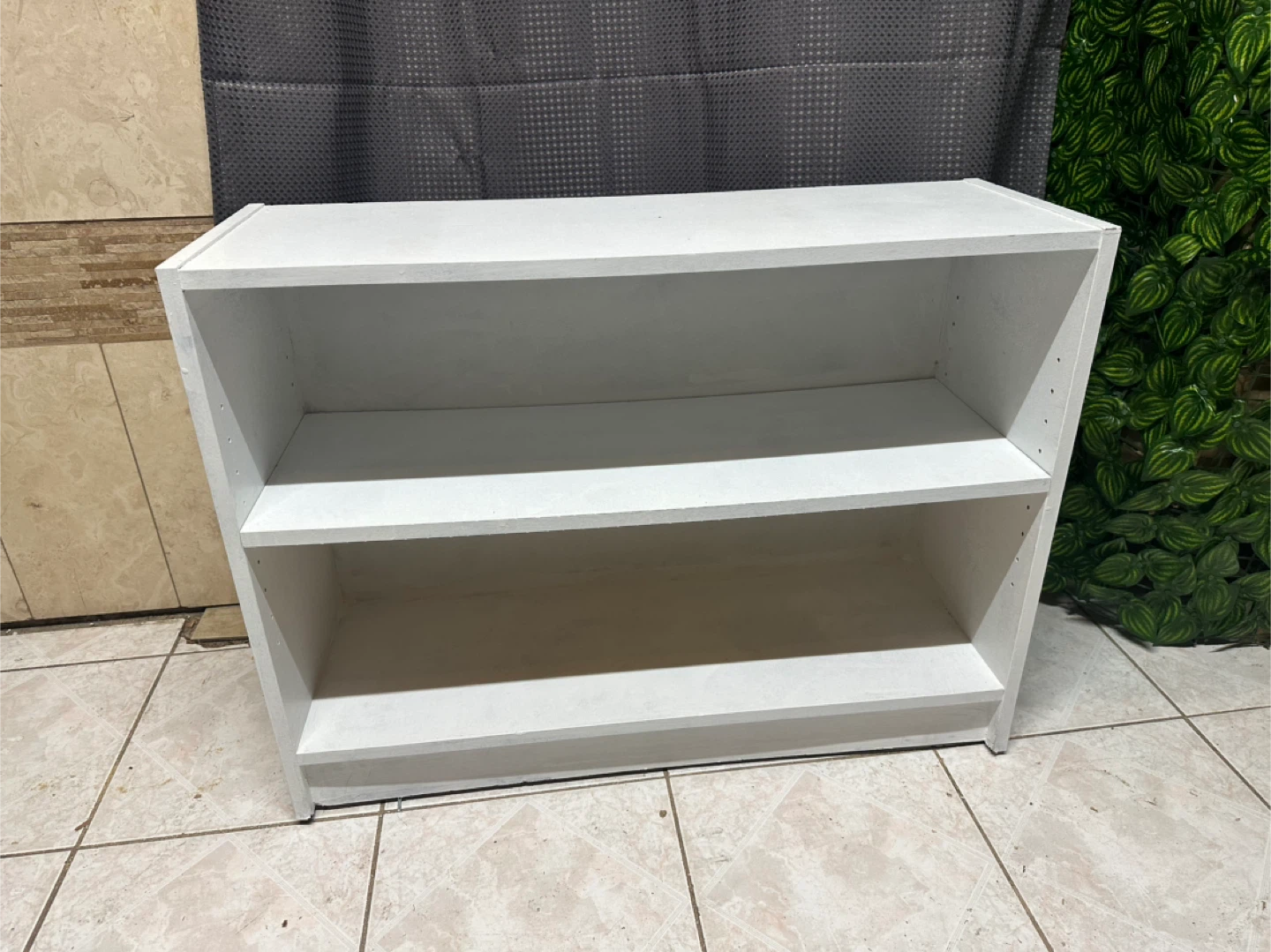 White 2-Shelf Bookcase W32 H25