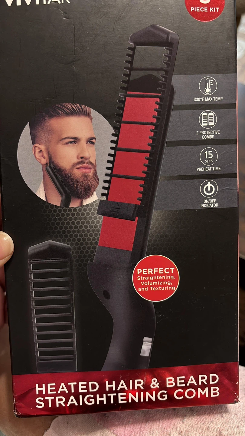 🧡 Vivitar Heated Hair & Beard Straightening Comb