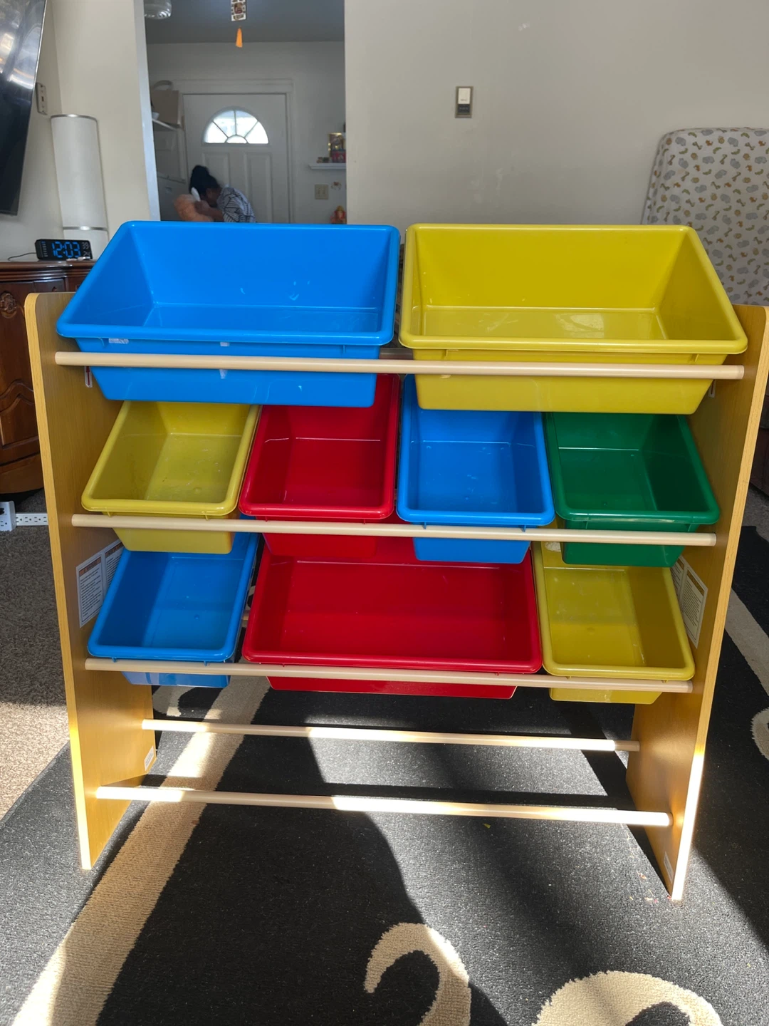 Toy Organizer Storage Shelf with Bins