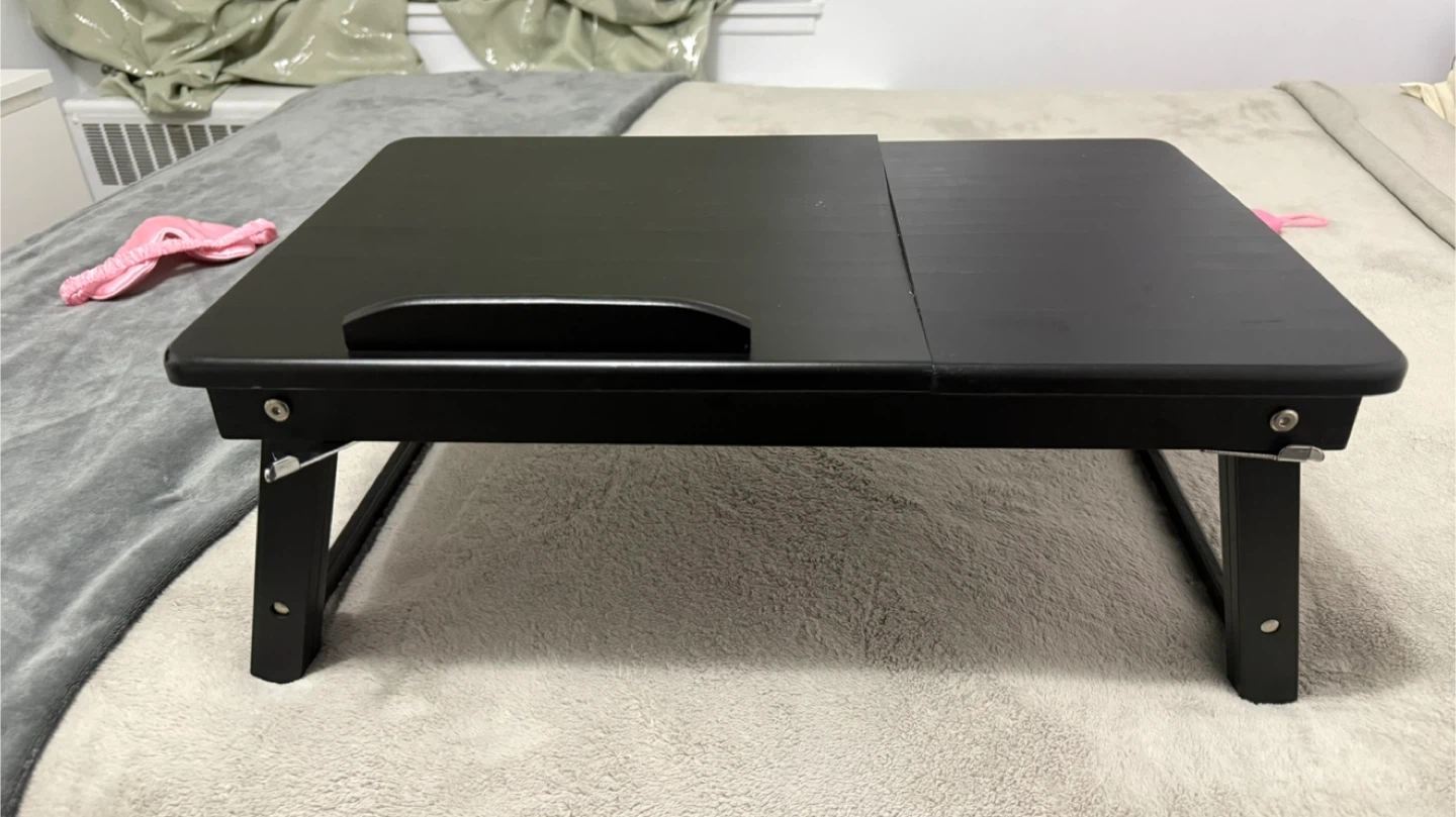 Black Portable Laptop Bed Tray Table - photo 4
