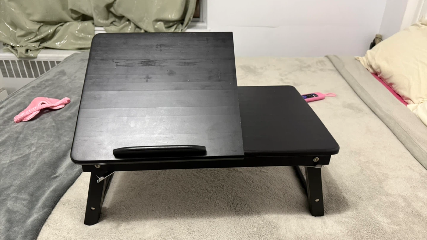 Black Portable Laptop Bed Tray Table - photo 2