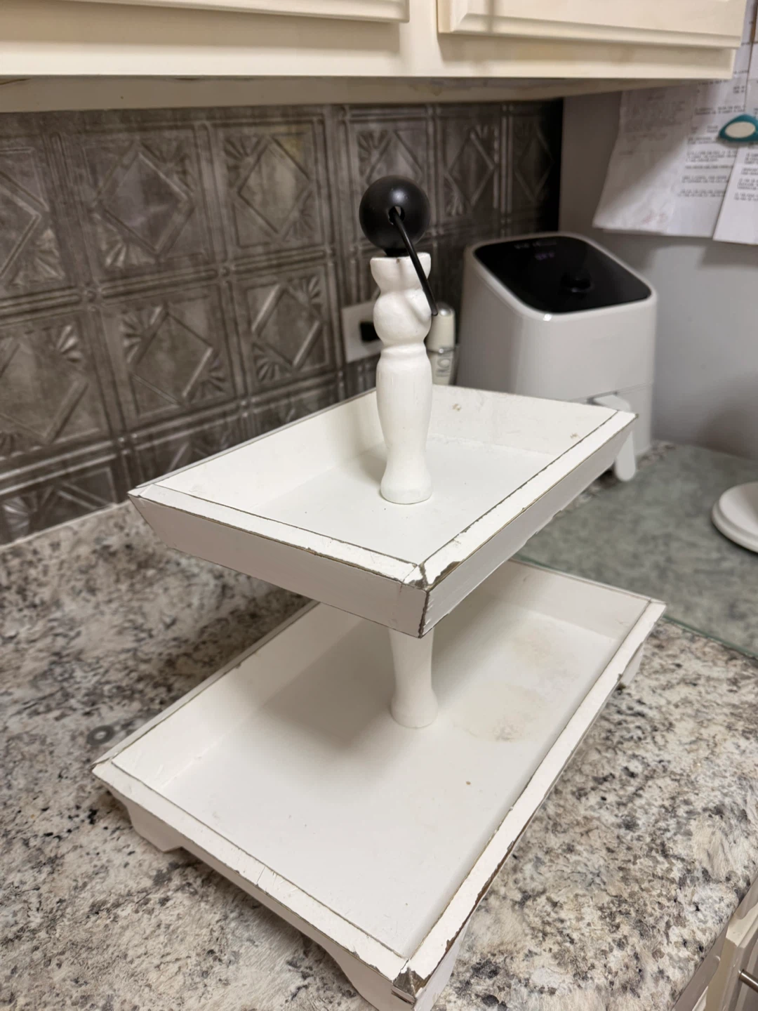 White Tiered Display Stand