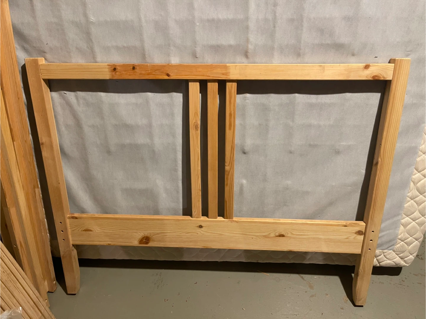 IKEA Wooden twin Bed Frame Headboard and Slats