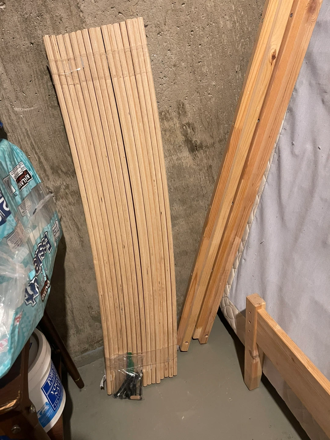 IKEA Wooden twin Bed Frame Headboard and Slats - photo 3