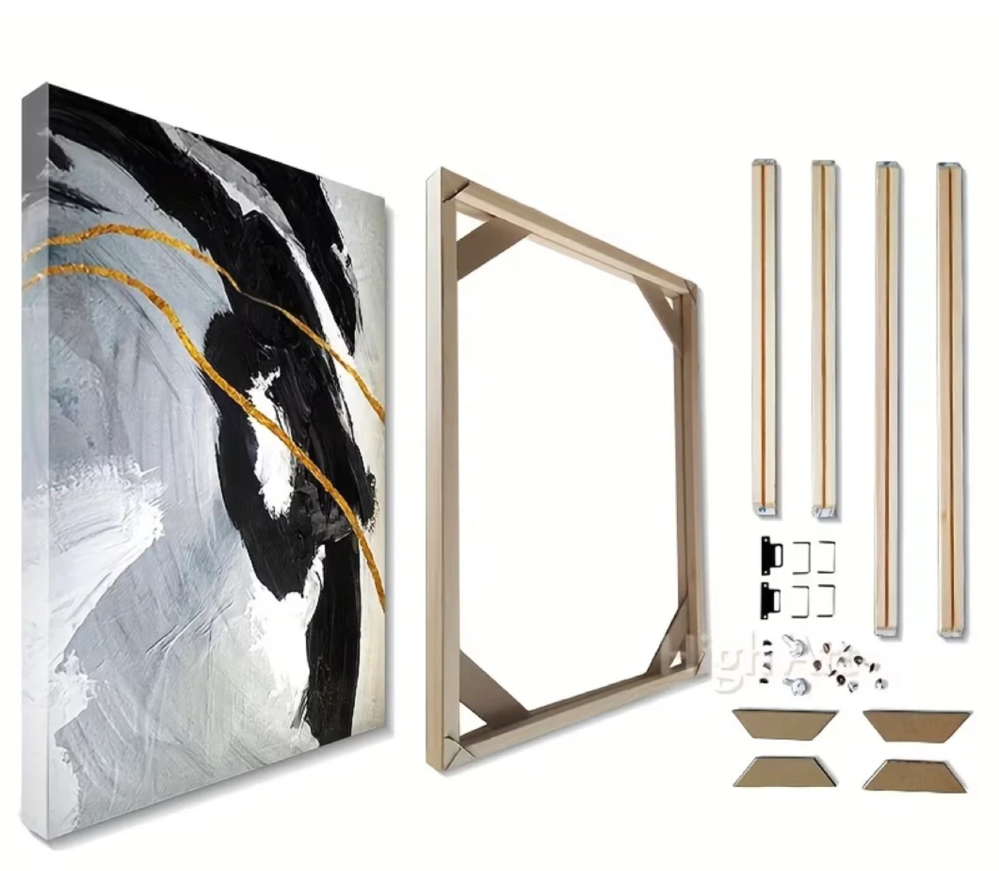 Solid Wood Frame for Canvas Art - DIY Kit
