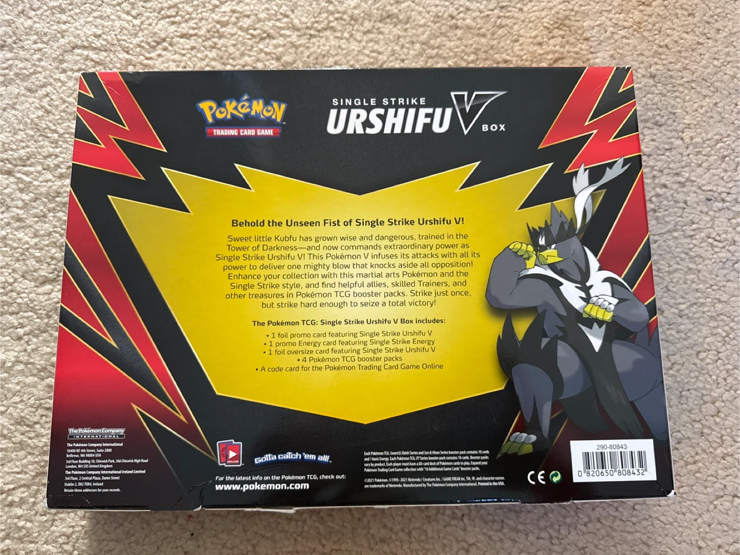 Pokémon Single Strike Urshifu V Box - photo 2