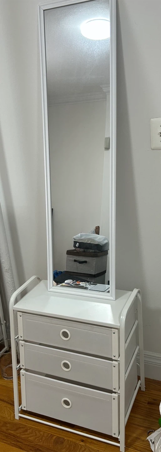 White Standing Mirror