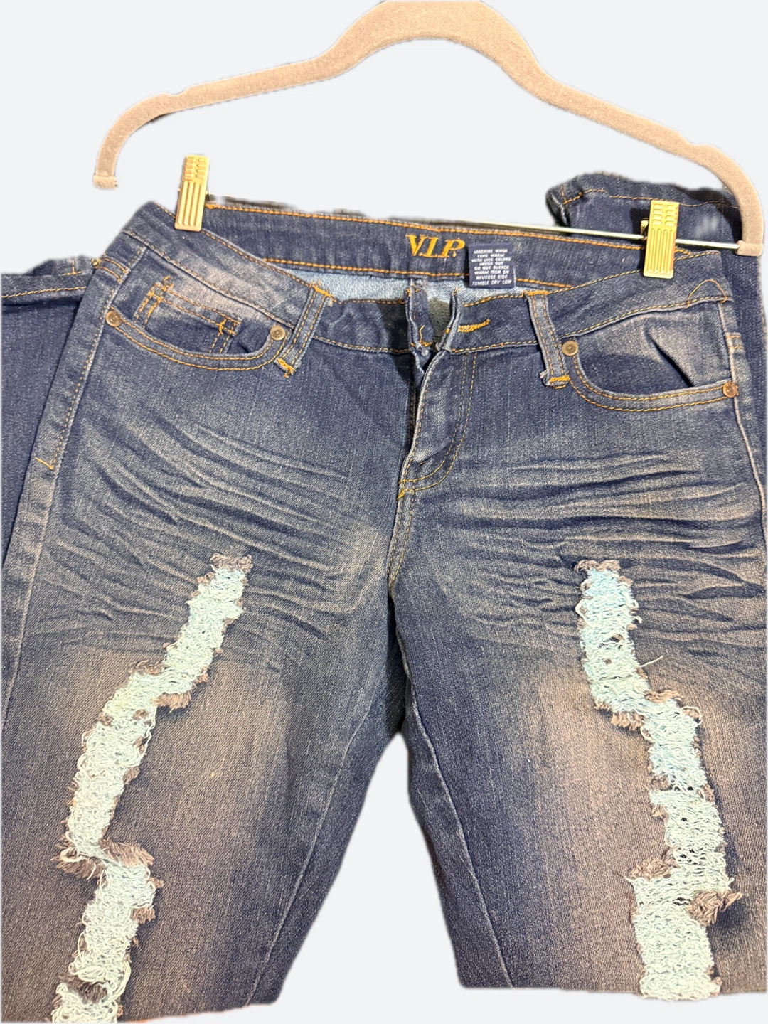 VIP Jeans Women's Size 5/6 Distressed Skinny Leg Zip Ankle
