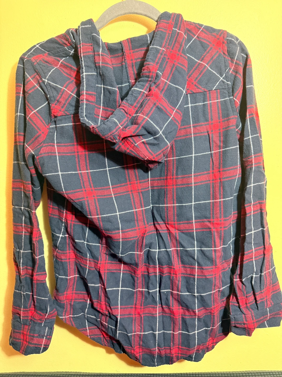 Polly & Esther Plaid Button-Up Hooded Shirt - photo 3