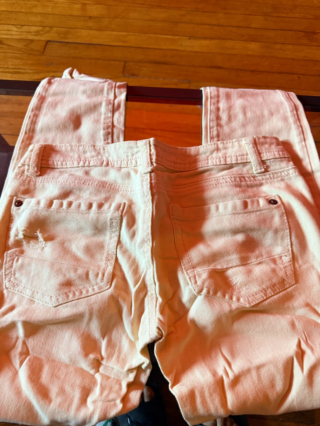 New Era Jeans Women's Size 5 Distressed Light Yellow - photo 2