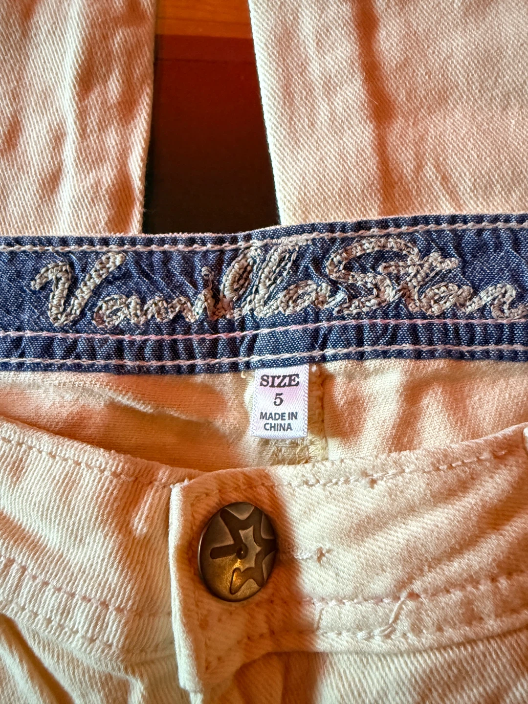 New Era Jeans Women's Size 5 Distressed Light Yellow - photo 3