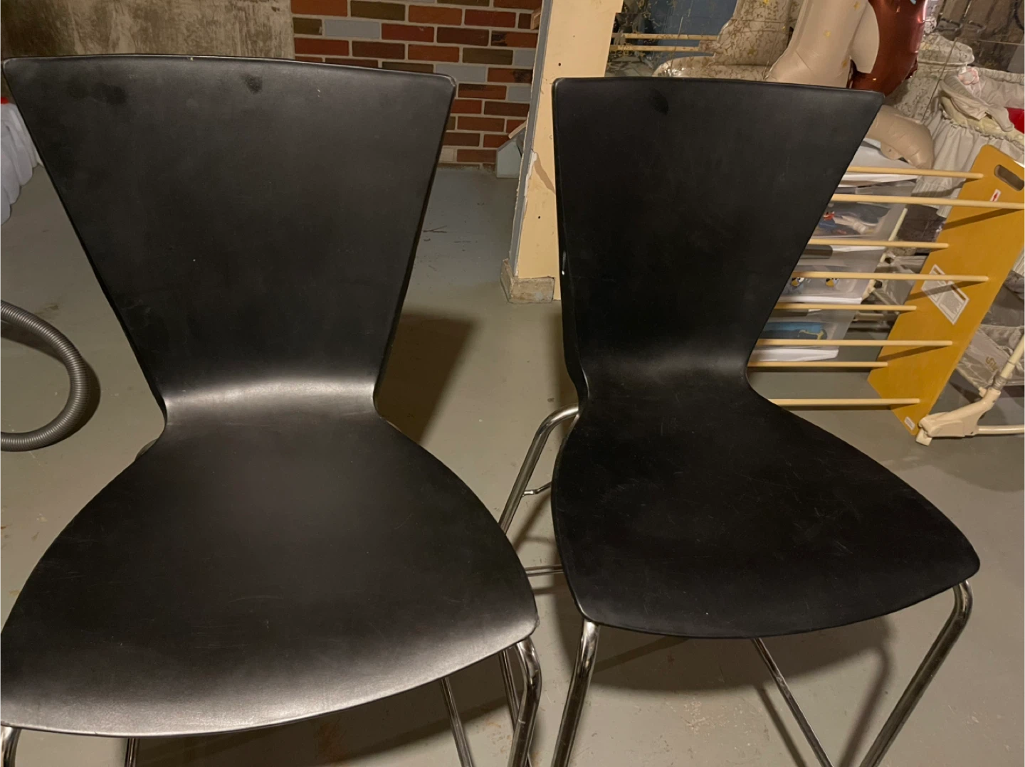 Pair of Black Bar Stools - photo 2