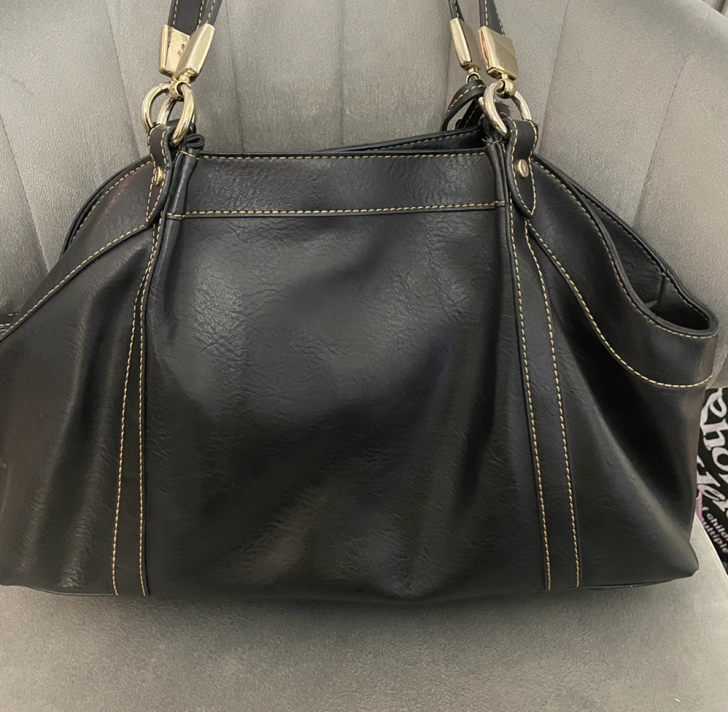 Liz Claiborne Brown Faux Leather Shoulder Bag - photo 2