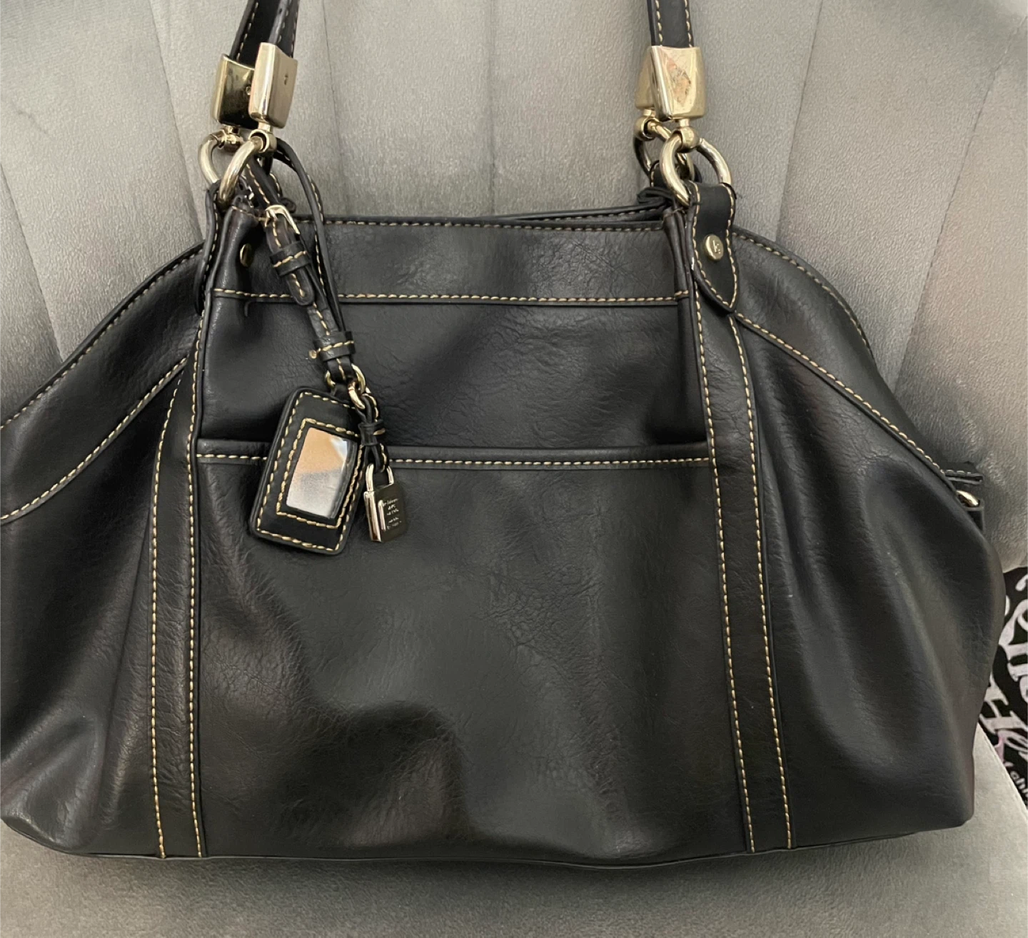 Liz Claiborne Brown Faux Leather Shoulder Bag - photo 3