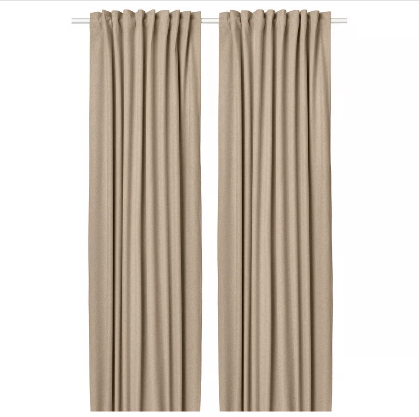 Adjustable Curtain Rod with Beige Fabric - photo 2