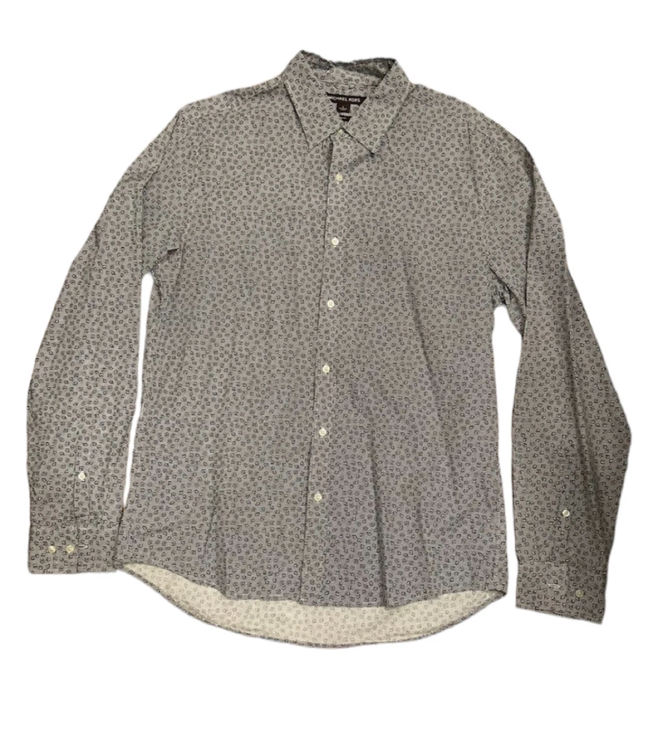 Michael Kors Men's Slim Fit Button-Down Shirt Size L