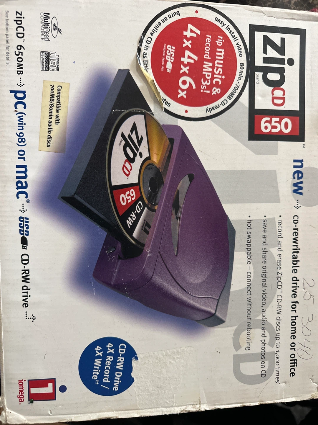 Iomega Zip CD CD-RW Drive 650MB