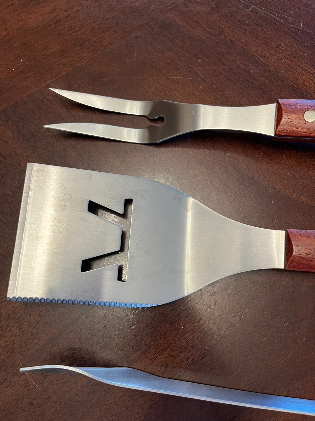 BBQ Tool Set with Wooden Handles - photo 2
