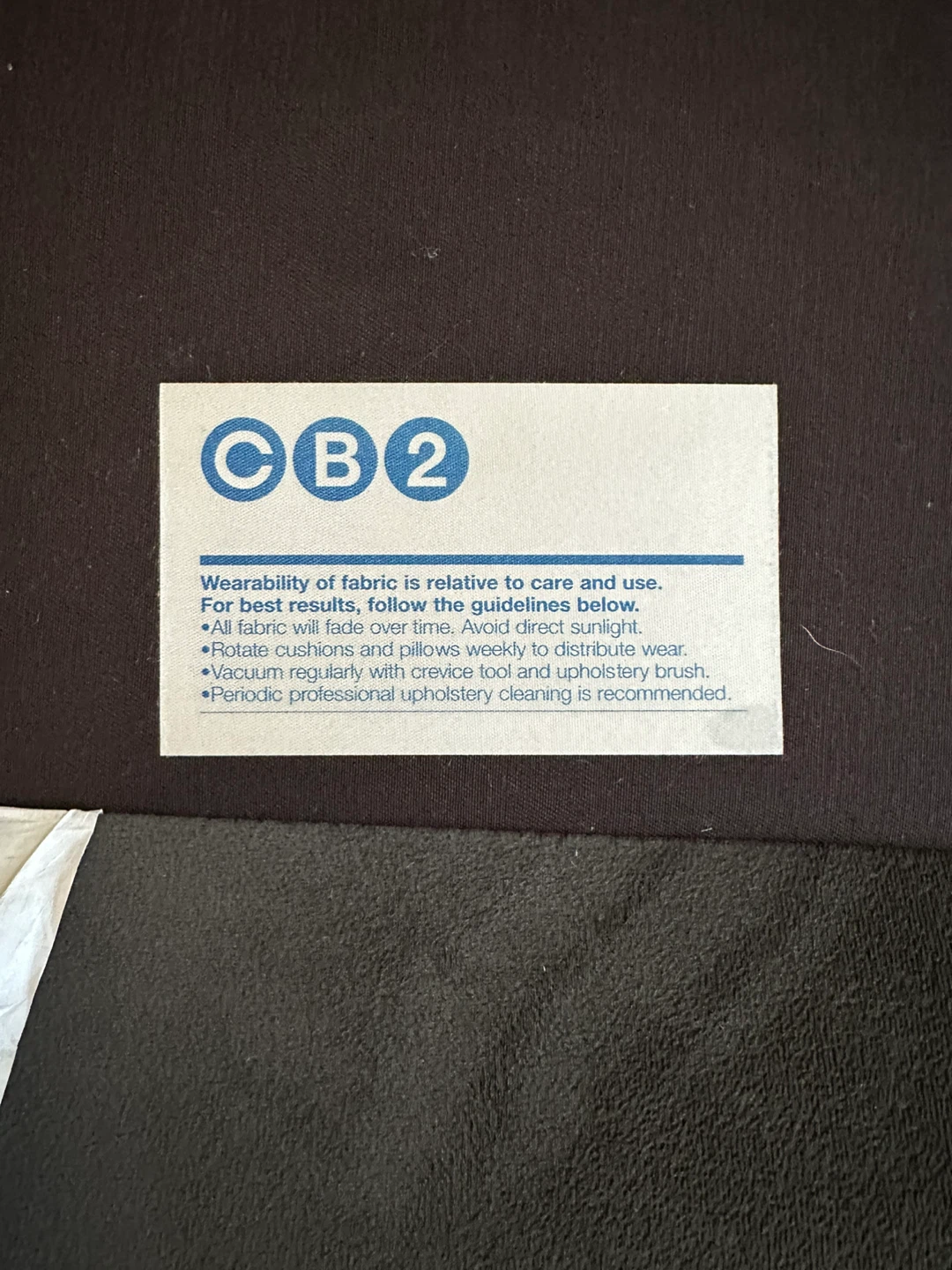 CB2 Olive Green/Gray Tufted Sofa - photo 2