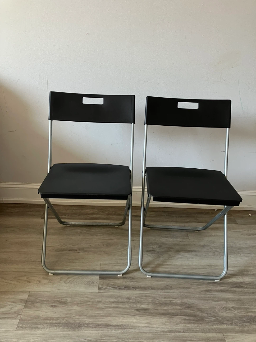 Set of 2 Black Folding Chairs