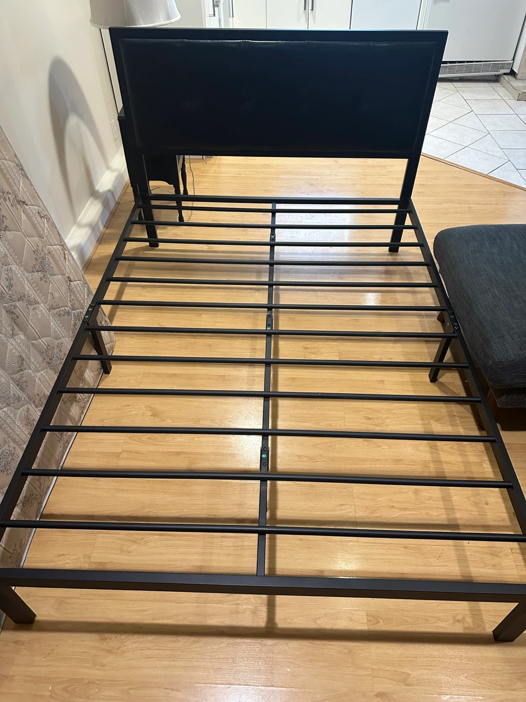 Mattress and Metal Bed Frame Queen