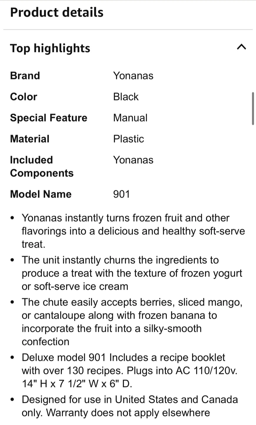 Yonananas 901 Dessert Maker - photo 5