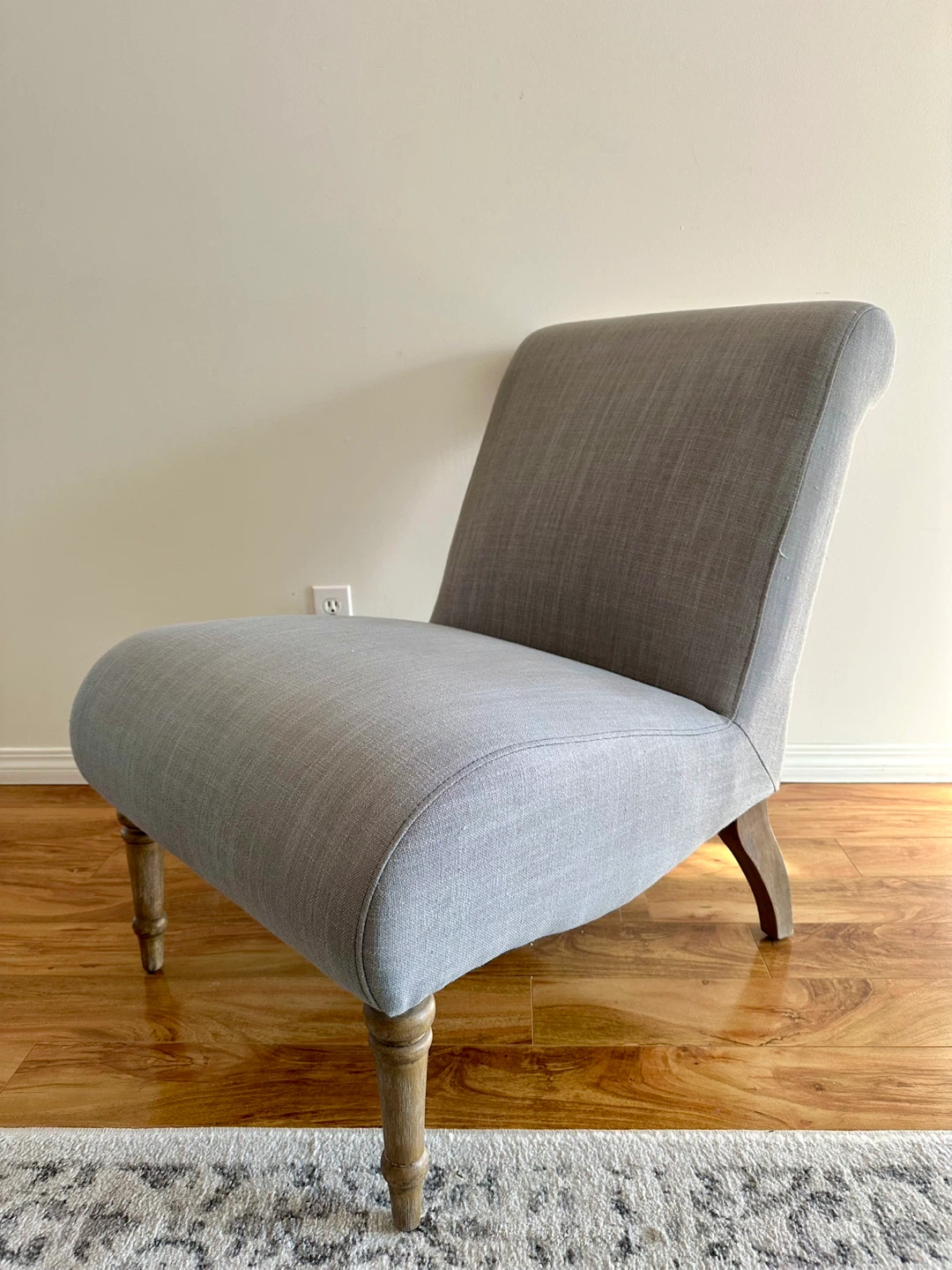 Grey Accent Slipper Chair