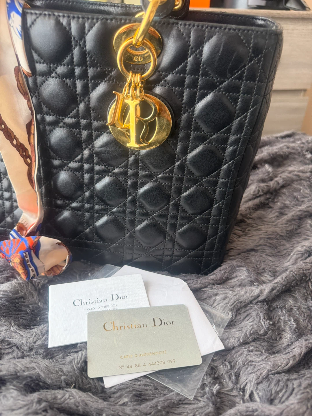 Christian Dior Black Quilted Leather Lady Dior Handbag - photo 2