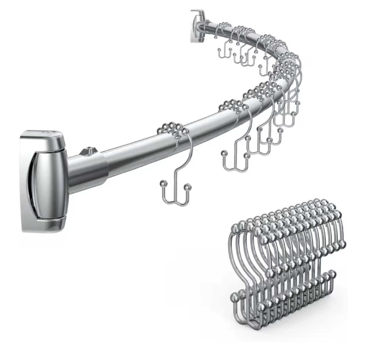 Shower Curtain Hooks Set (12-Pack)