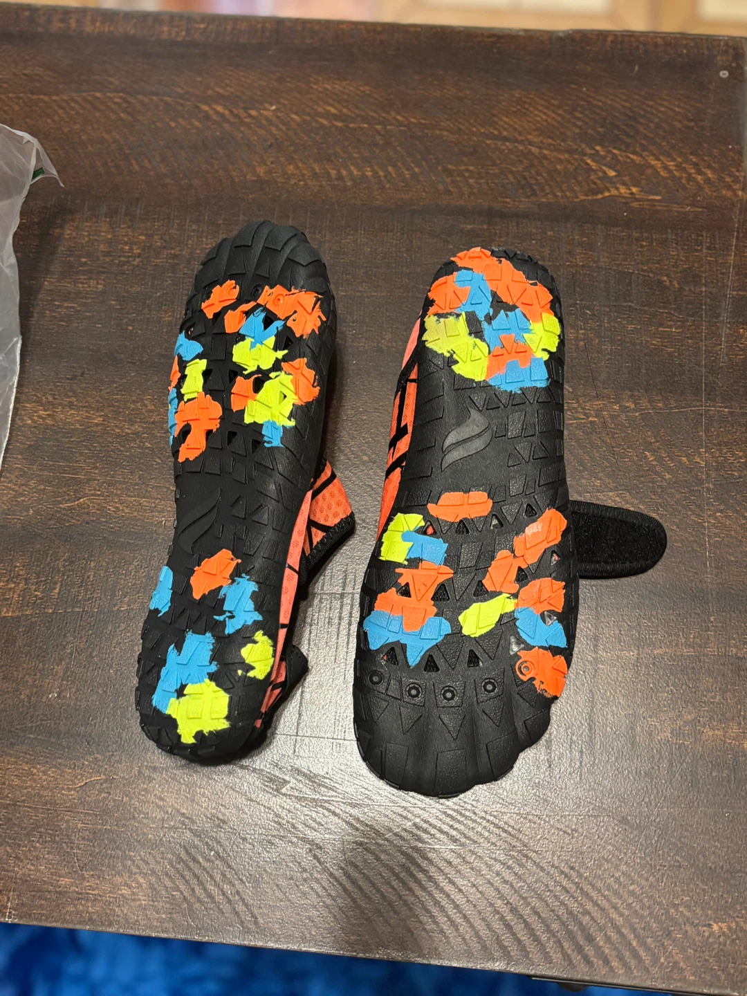🧡 Coral Water Shoes with Black Web Design - Size 39 - photo 2