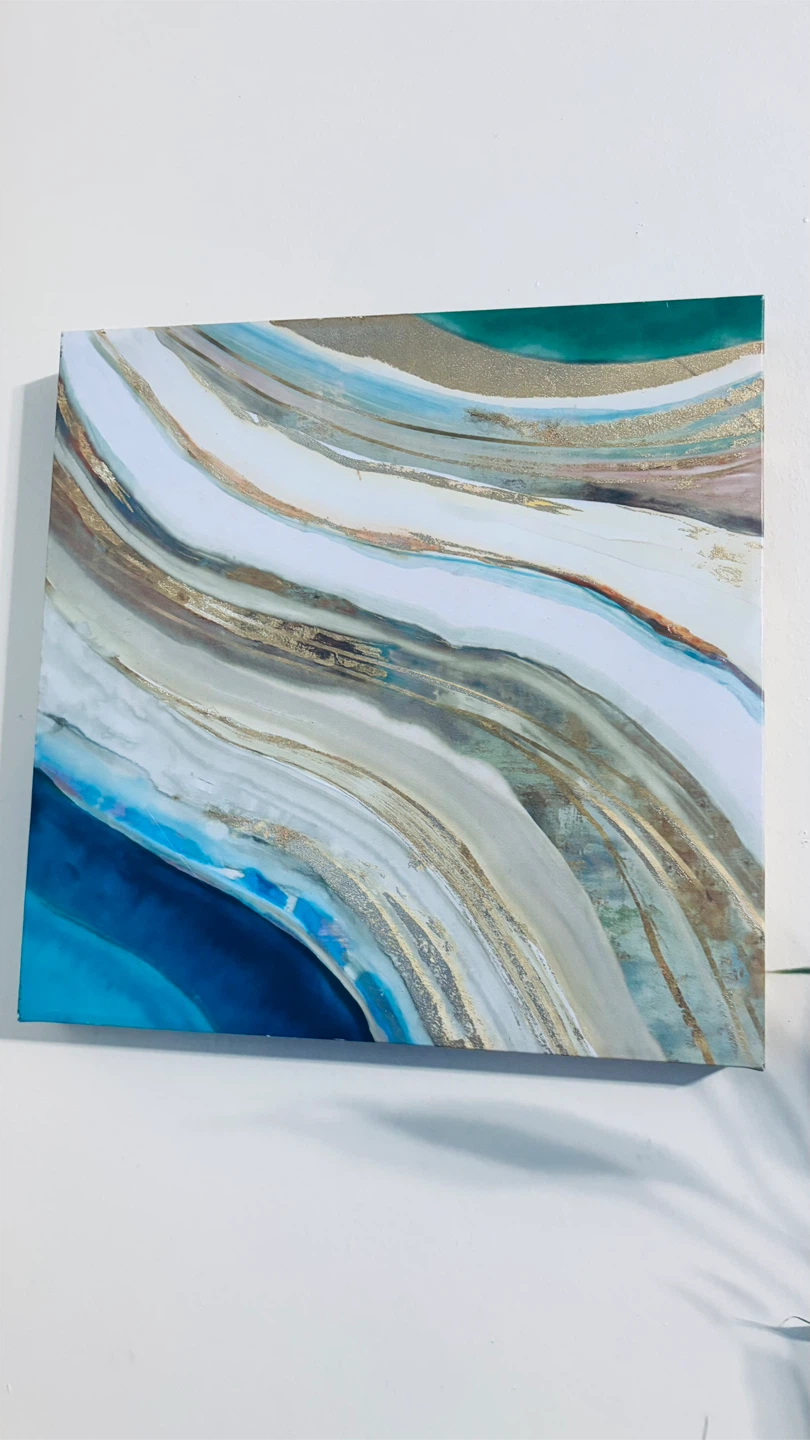 🧡 Abstract Wave Canvas Wall Art
