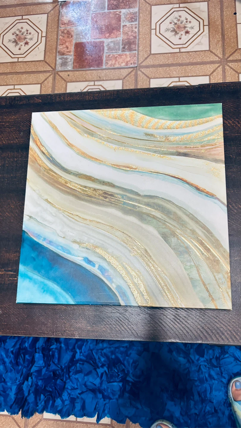 🧡 Abstract Wave Canvas Wall Art - photo 2