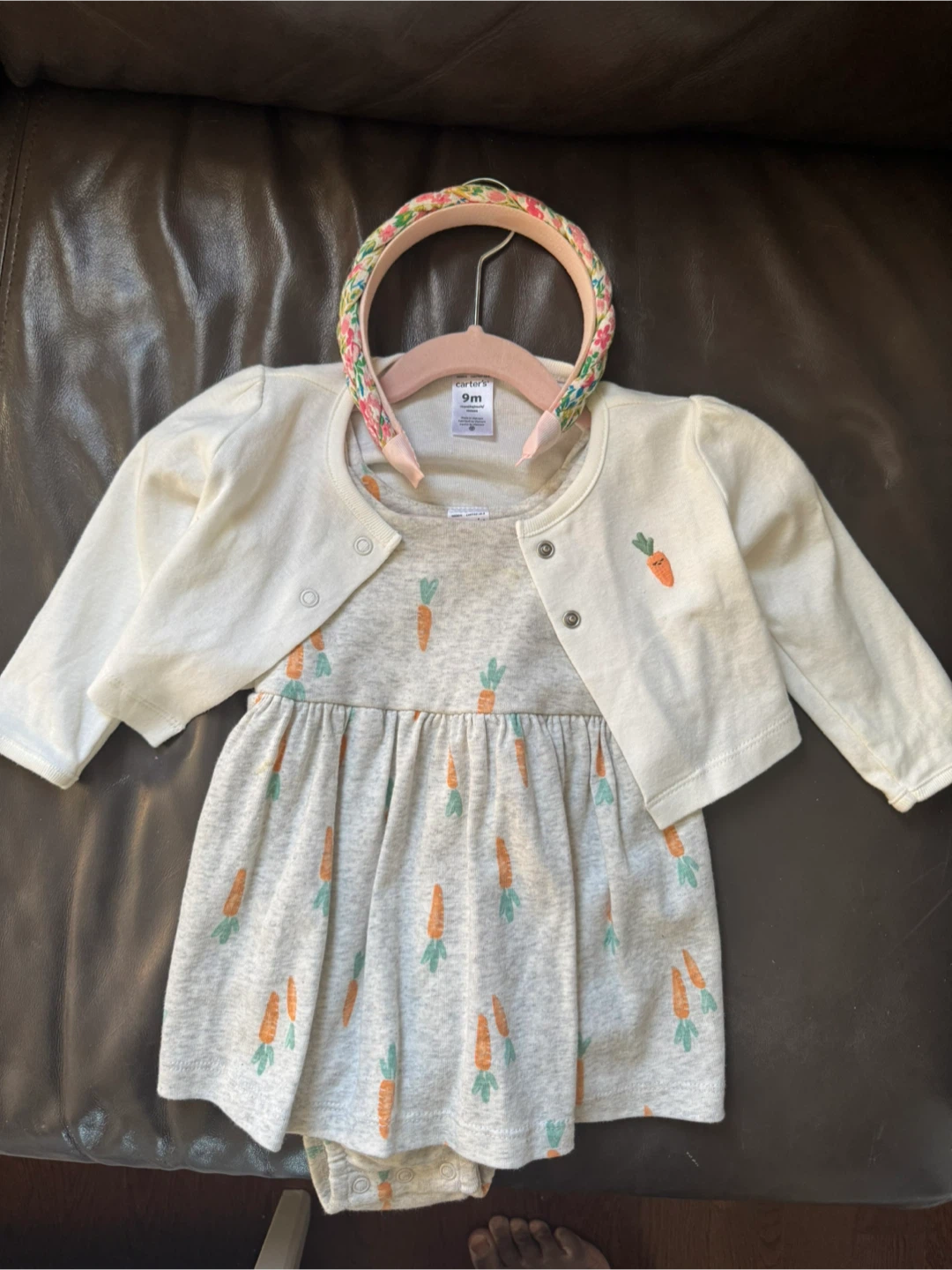Carter's Baby Girls' Carrot Dress and Cardigan Set - 9M