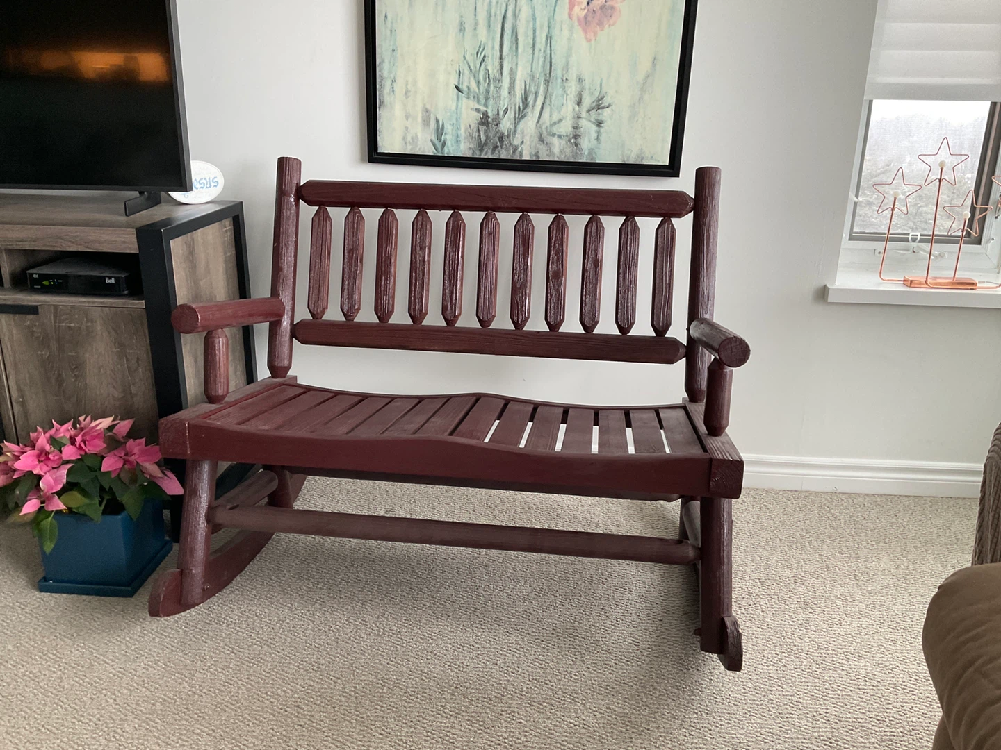 Wooden Rocking Bench