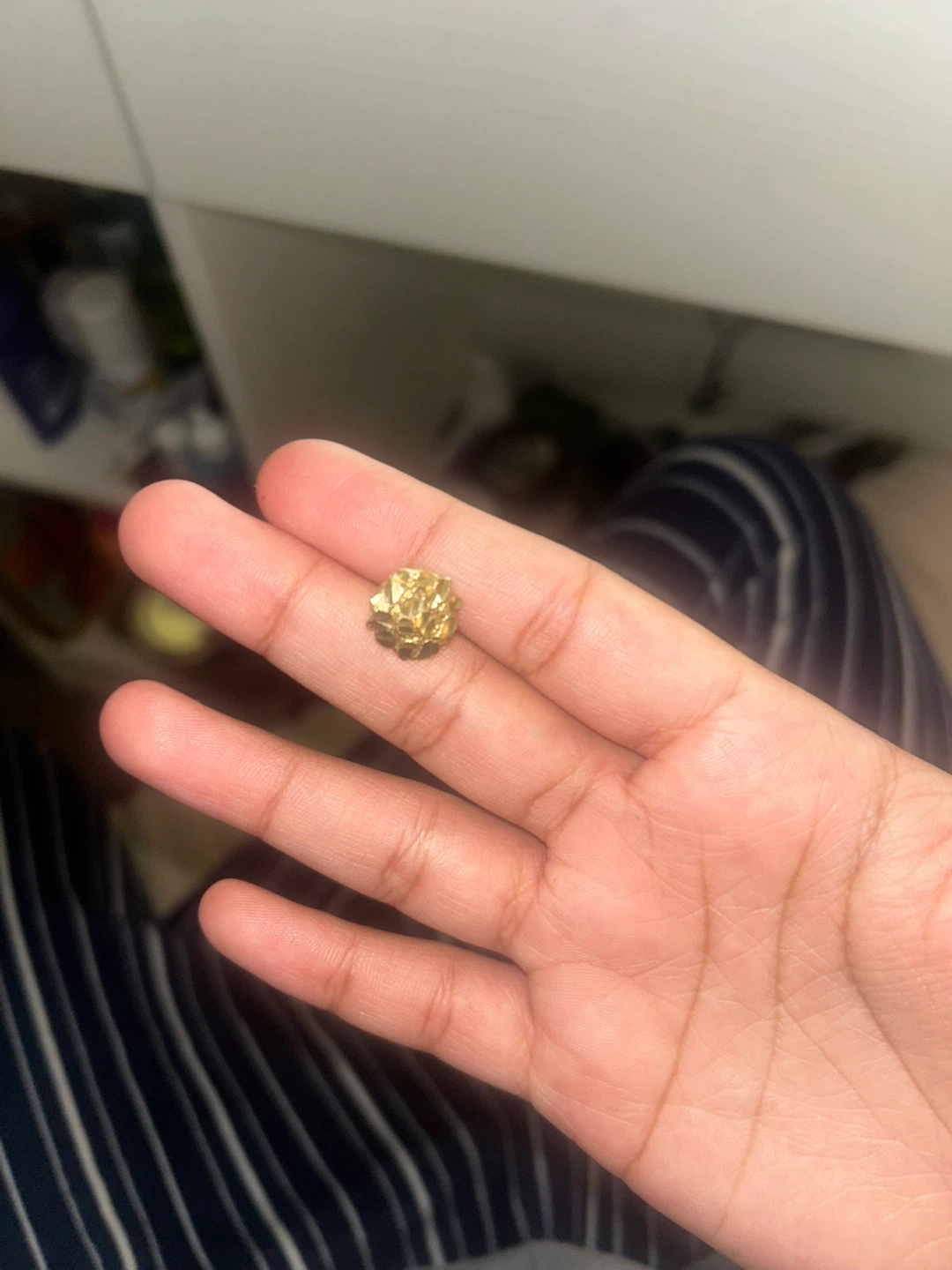 Fran & Co. 10k Solid Gold Yellow Nugget Cluster Stud Earrings