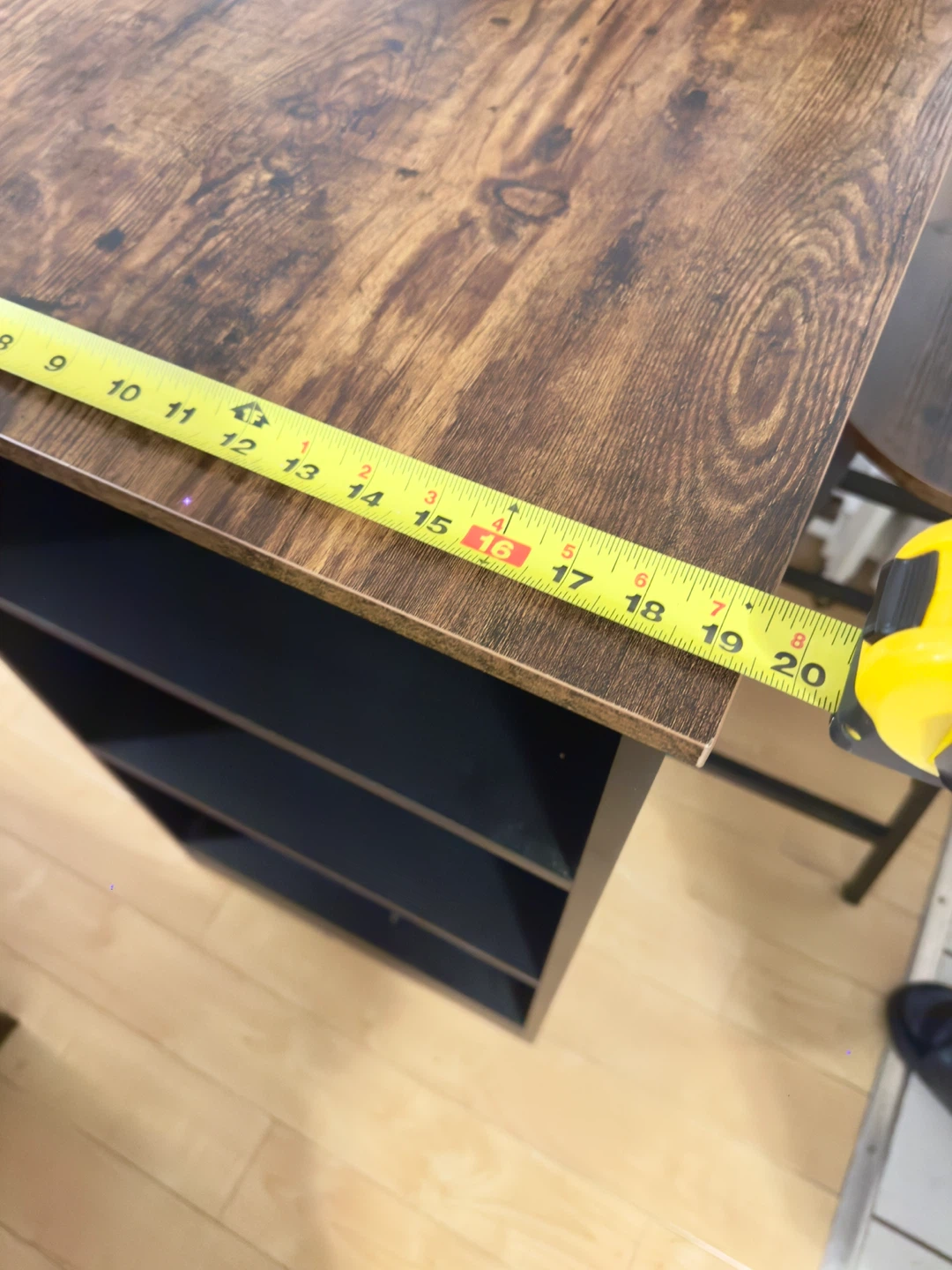 Rustic Wood Bar Table with Wine Rack - photo 5