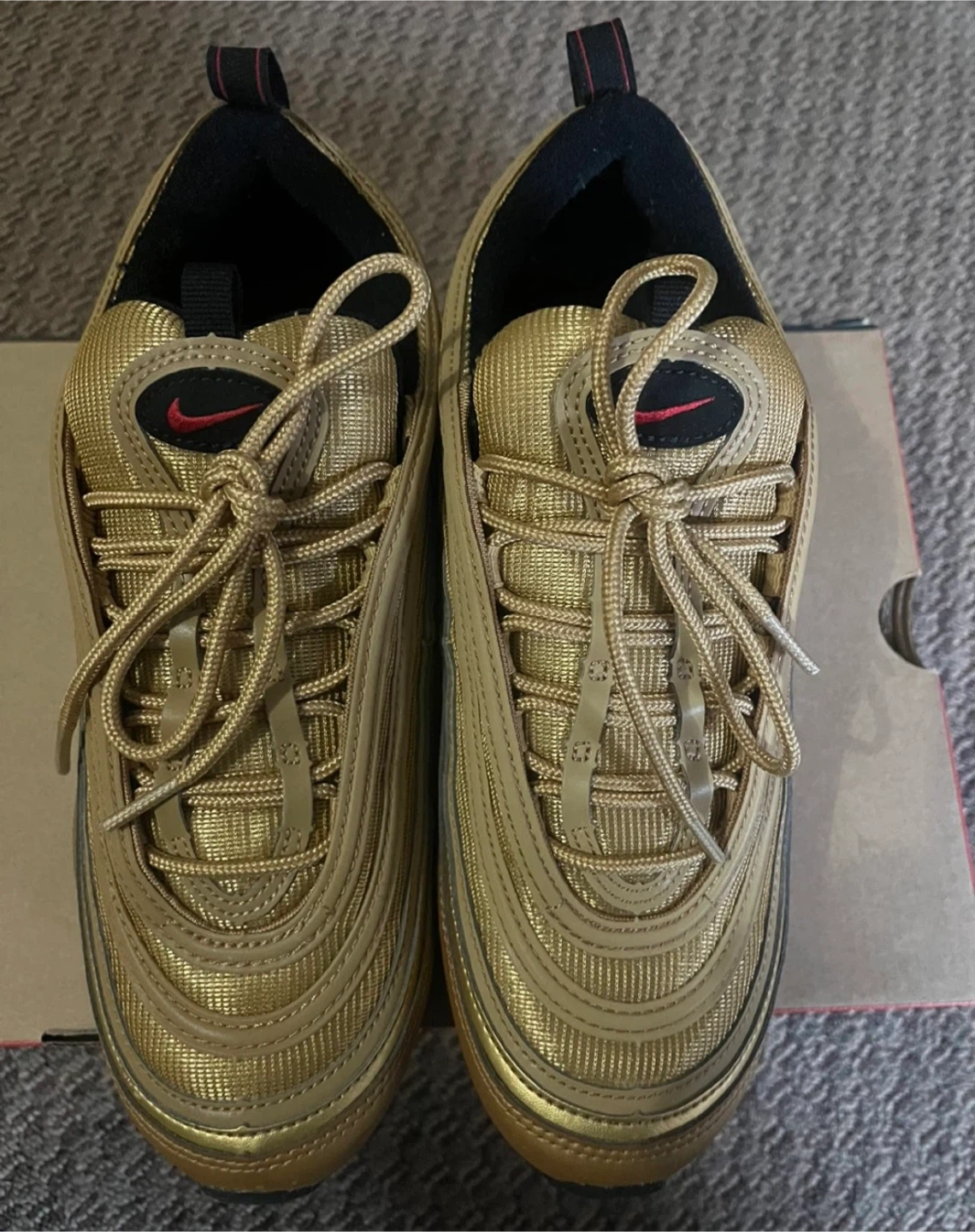 Nike Air Max 97 OG Metallic Gold Shoes Size 9 - photo 3