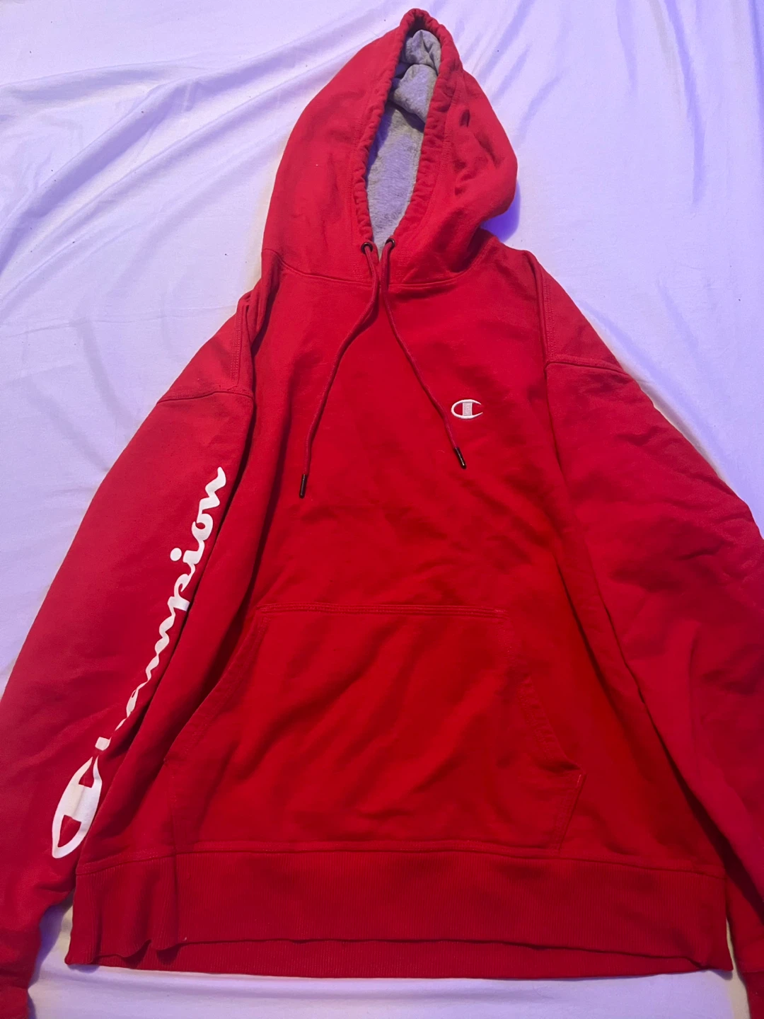 Champion Red Hoodie with Logo - Size 2XL