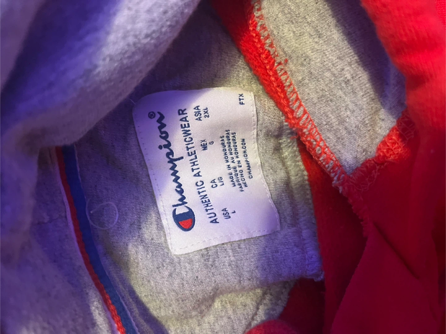 Champion Red Hoodie with Logo - Size 2XL - photo 2