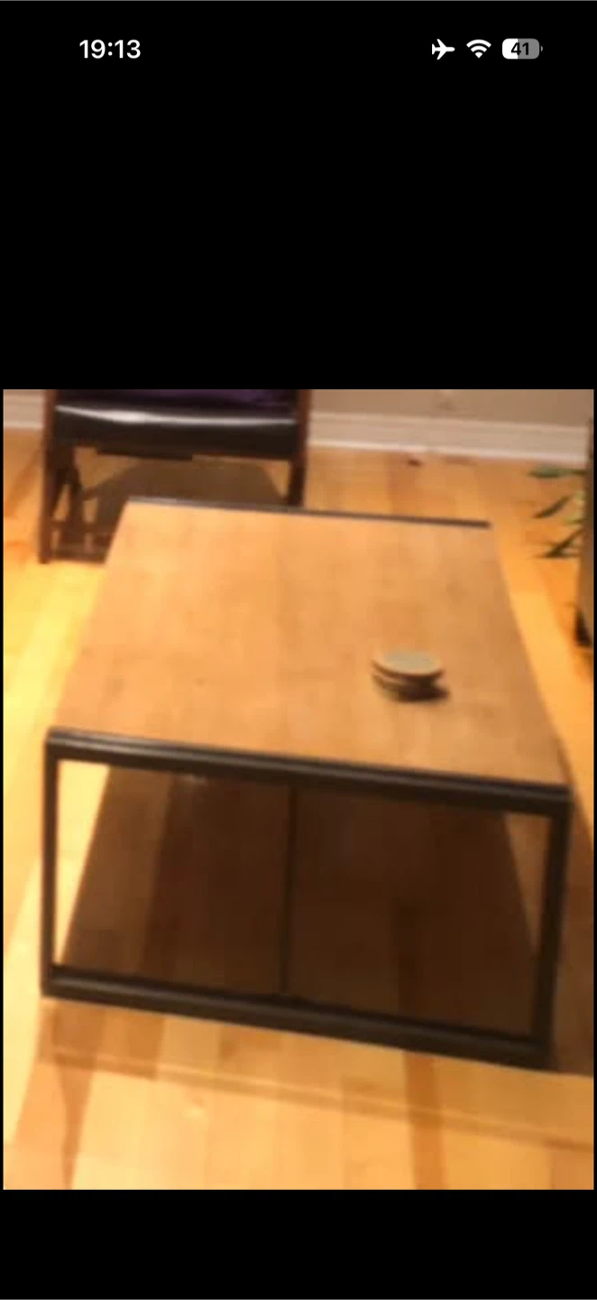 Wood and Metal Coffee Table - photo 3