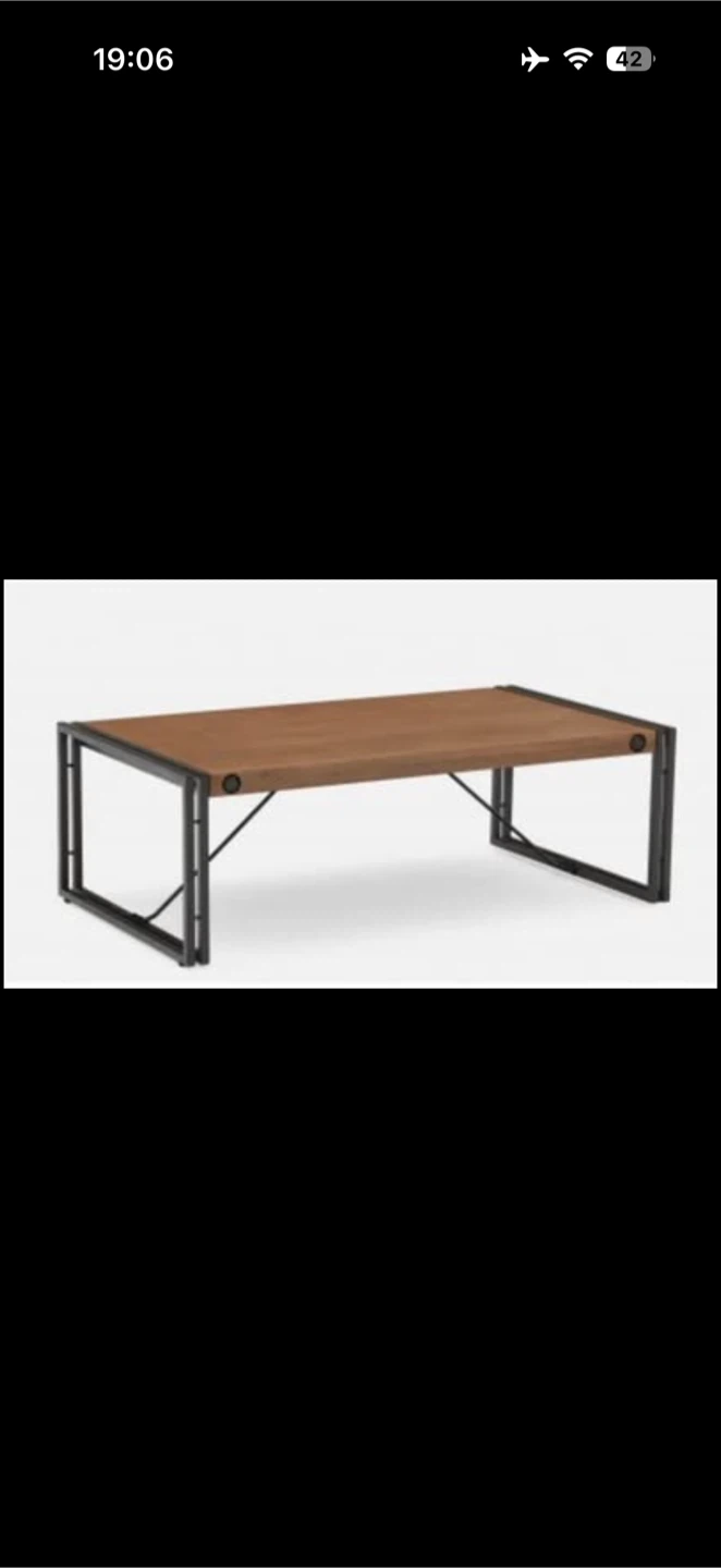 Wood and Metal Coffee Table - photo 2