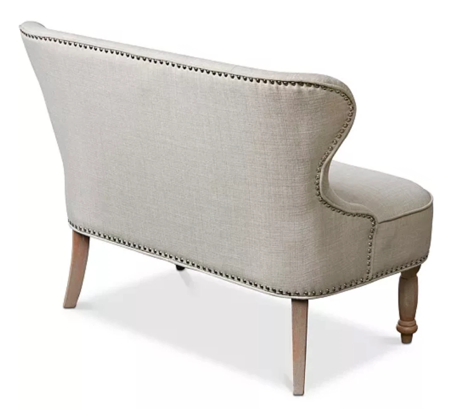 Upholstered Loveseat with Tufted Back and Nailhead Trim - photo 3