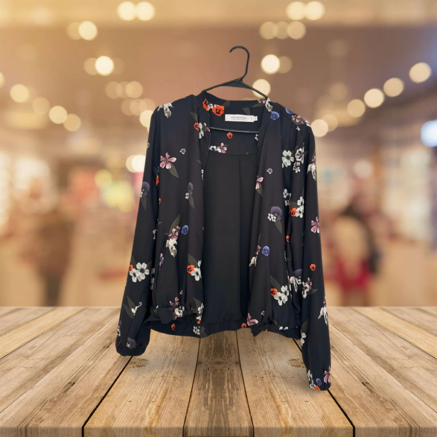 Contemporaine Floral Bomber Jacket