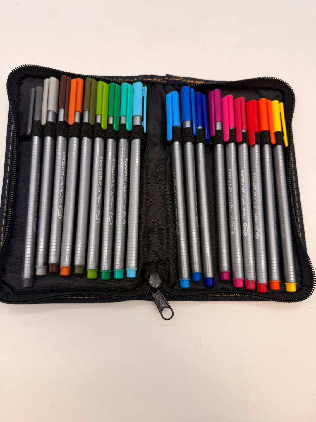 Staedtler Triplus Fineliner Pens in Denim Case